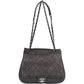Chanel Quilted Leather Half Moon Single Flap Crossbody Bag