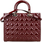 Christian Dior Quilted Patent Leather Lady Dior Handbag