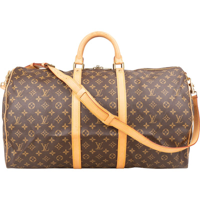 Louis Vuitton Monogram Canvas Keepall 55 Bandoulière Travel Bag
