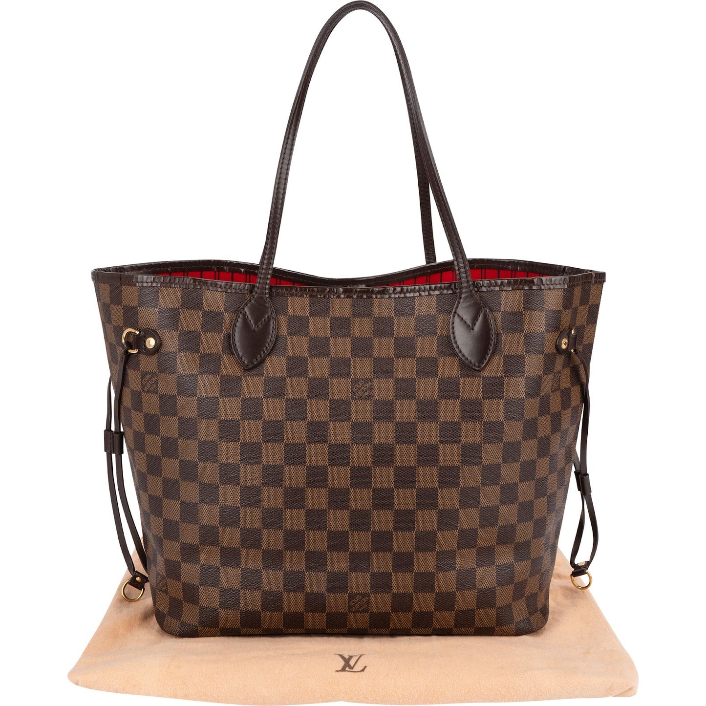 Louis Vuitton Monogram Damier Ebene Canvas Neverfull MM Shoulder Bag