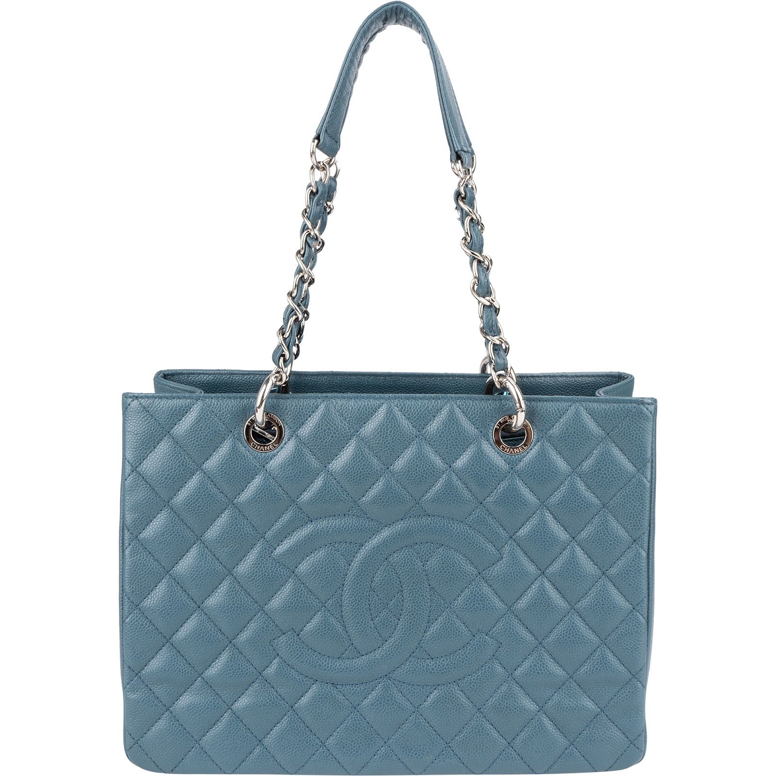 Chanel Quilted Caviar Leather Grand Shopping Tote Jumbo Shoulder Bag