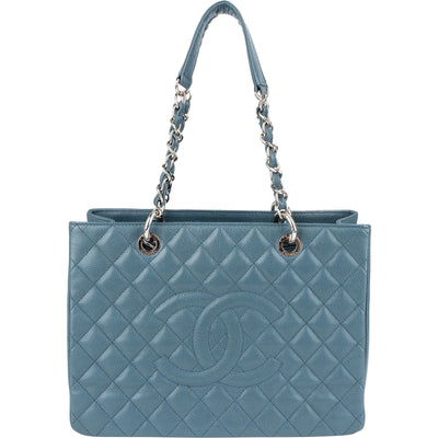 Chanel Quilted Caviar Leather Grand Shopping Tote Jumbo Shoulder Bag