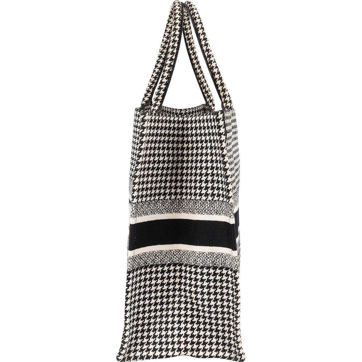 Christian Dior Houndstooth Monogram Canvas Book Tote Handbag