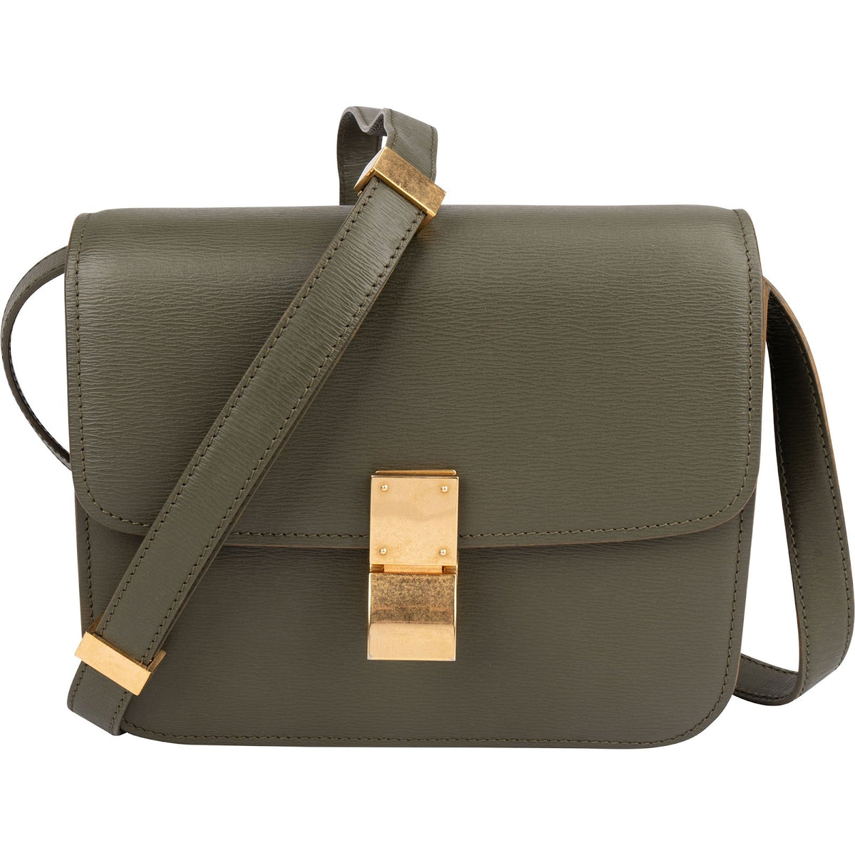 Celine Grained Calfskin Classic Box Crossbody Bag