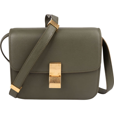 Celine Grained Calfskin Classic Box Crossbody Bag