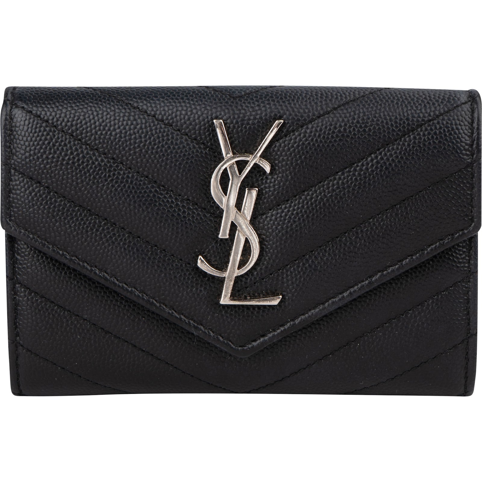 Saint Laurent Grain de Poudre Matelassé Small Envelope Wallet