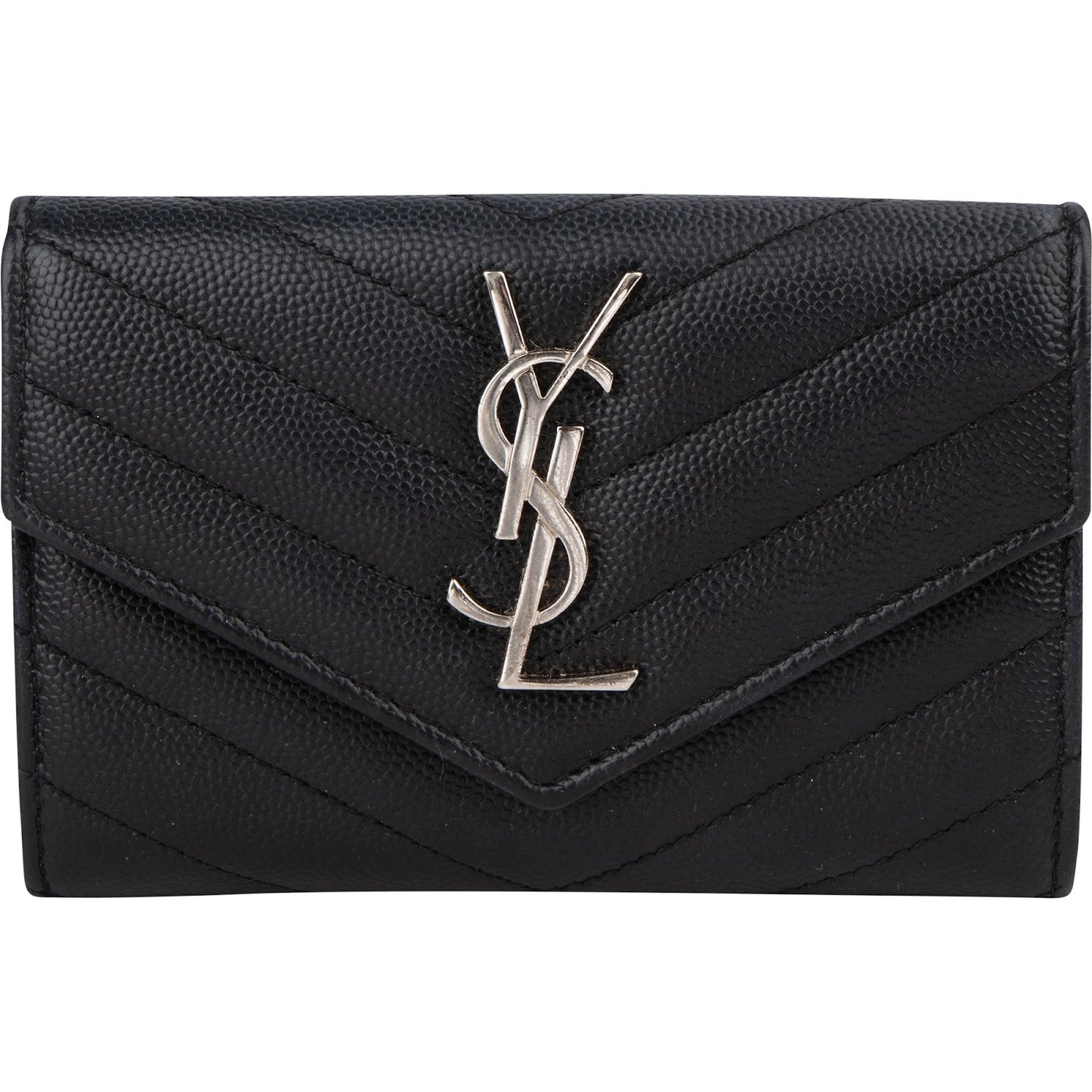 Saint Laurent Grain de Poudre Matelassé Small Envelope Wallet