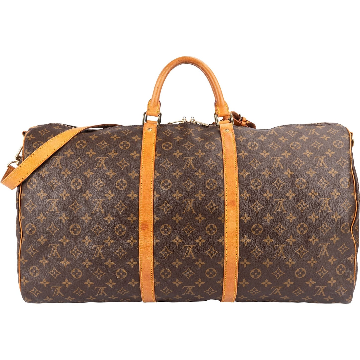 Louis Vuitton Monogram Canvas Keepall 60 Bandoulière Travel Bag