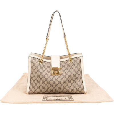 Gucci Monogram GG Supreme Medium Padlock Shoulder Bag