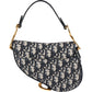 Christian Dior Oblique Trotter Monogram Canvas Small Saddle Handbag