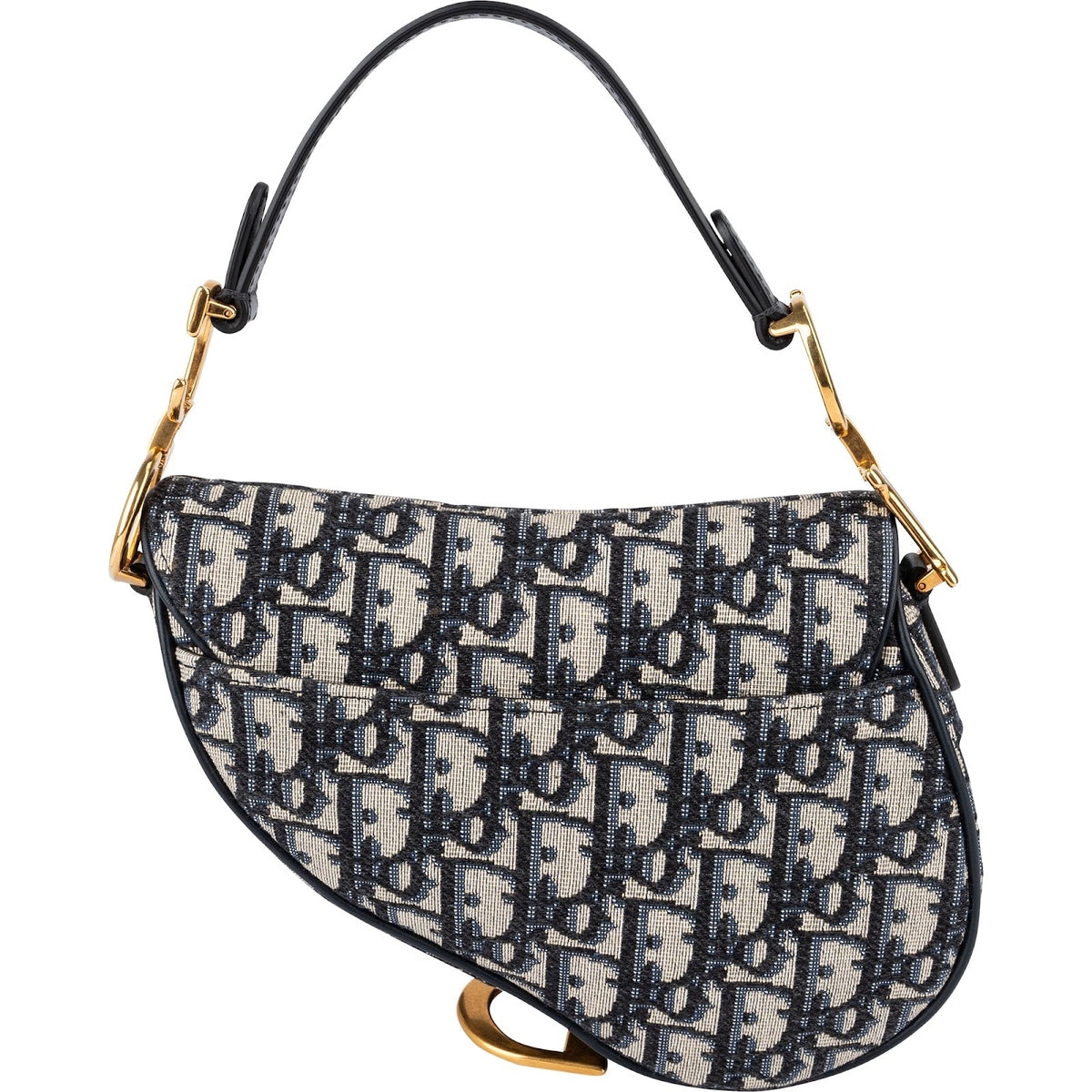 Christian Dior Oblique Trotter Monogram Canvas Small Saddle Handbag