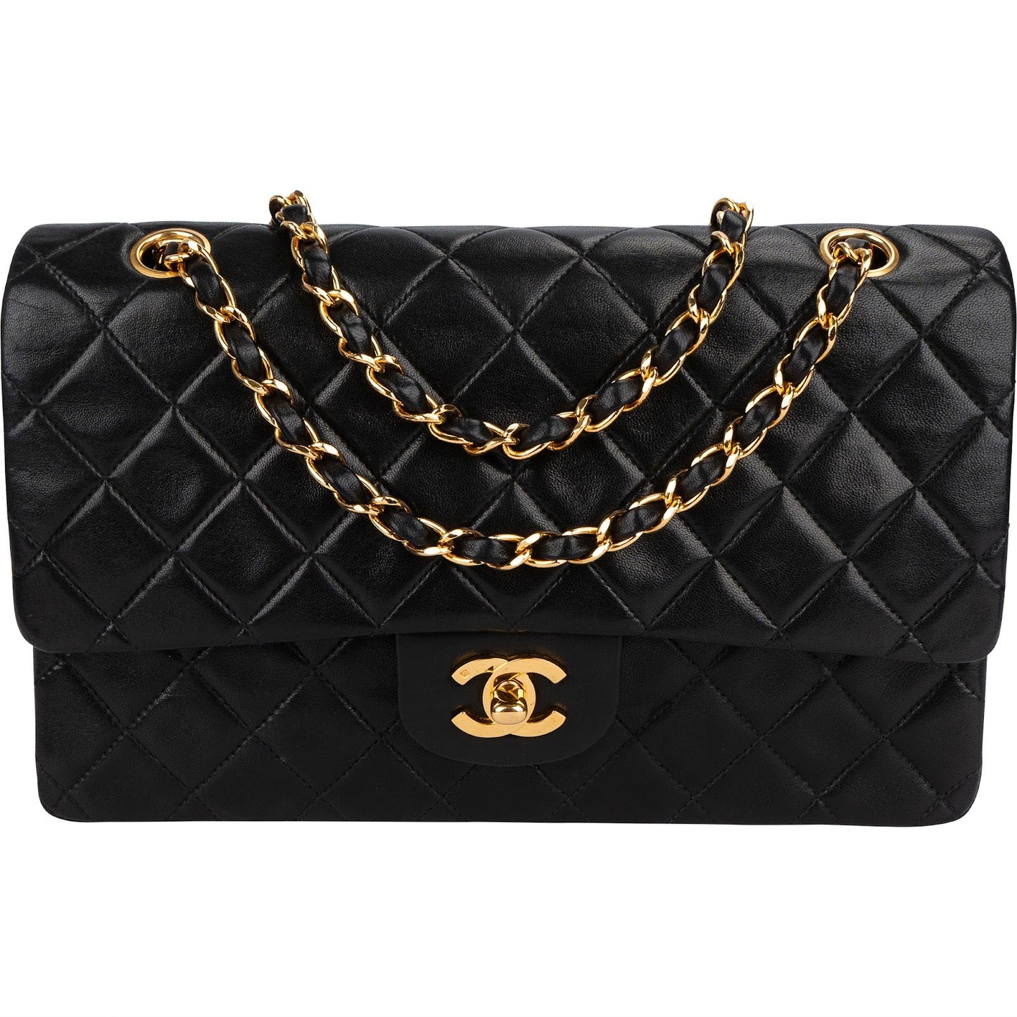 Chanel Quilted Lambskin 24K Medium Double Flap Shoulder Bag