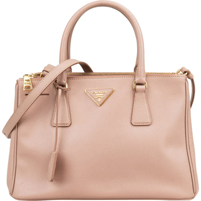 Prada Pink Saffiano Leather Galleria Handbag