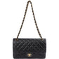 Chanel Quilted Caviar Leather Gold Jumbo Double Flap Crossbody Bag