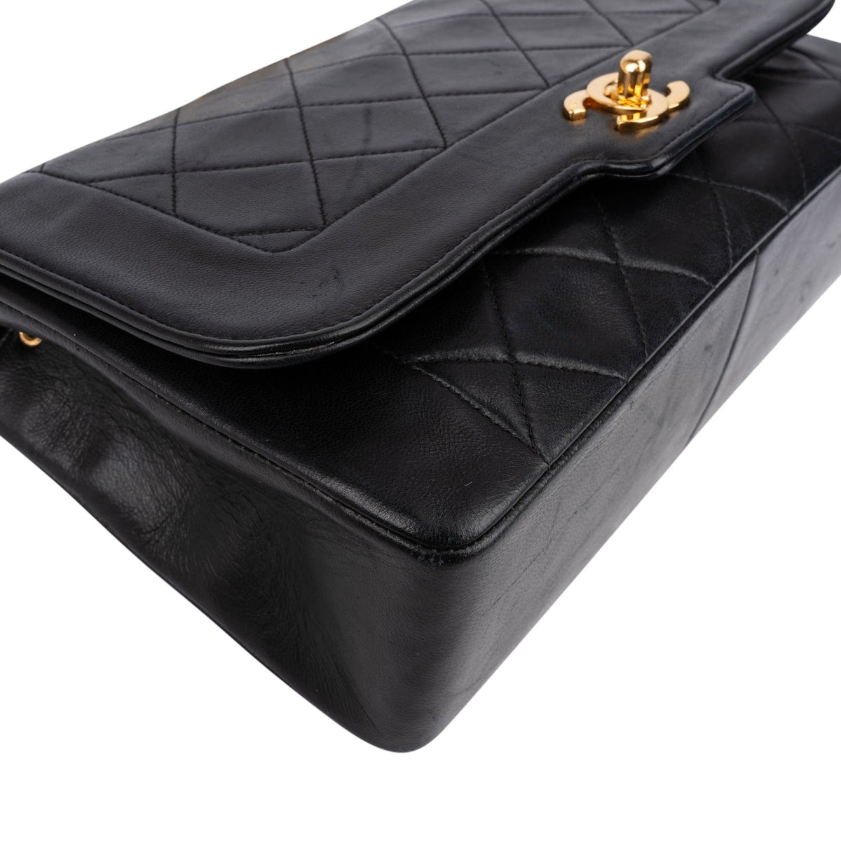Chanel Quilted Lambskin 24K Gold Single Flap Crossbody Bag