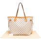 Louis Vuitton Monogram Damier Azur Canvas Neverfull MM Shoulder Bag