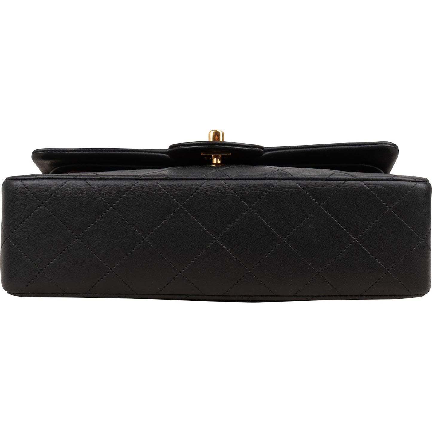 Chanel Quilted Lambskin Small 24K Gold Double Flap Shoulder Bag