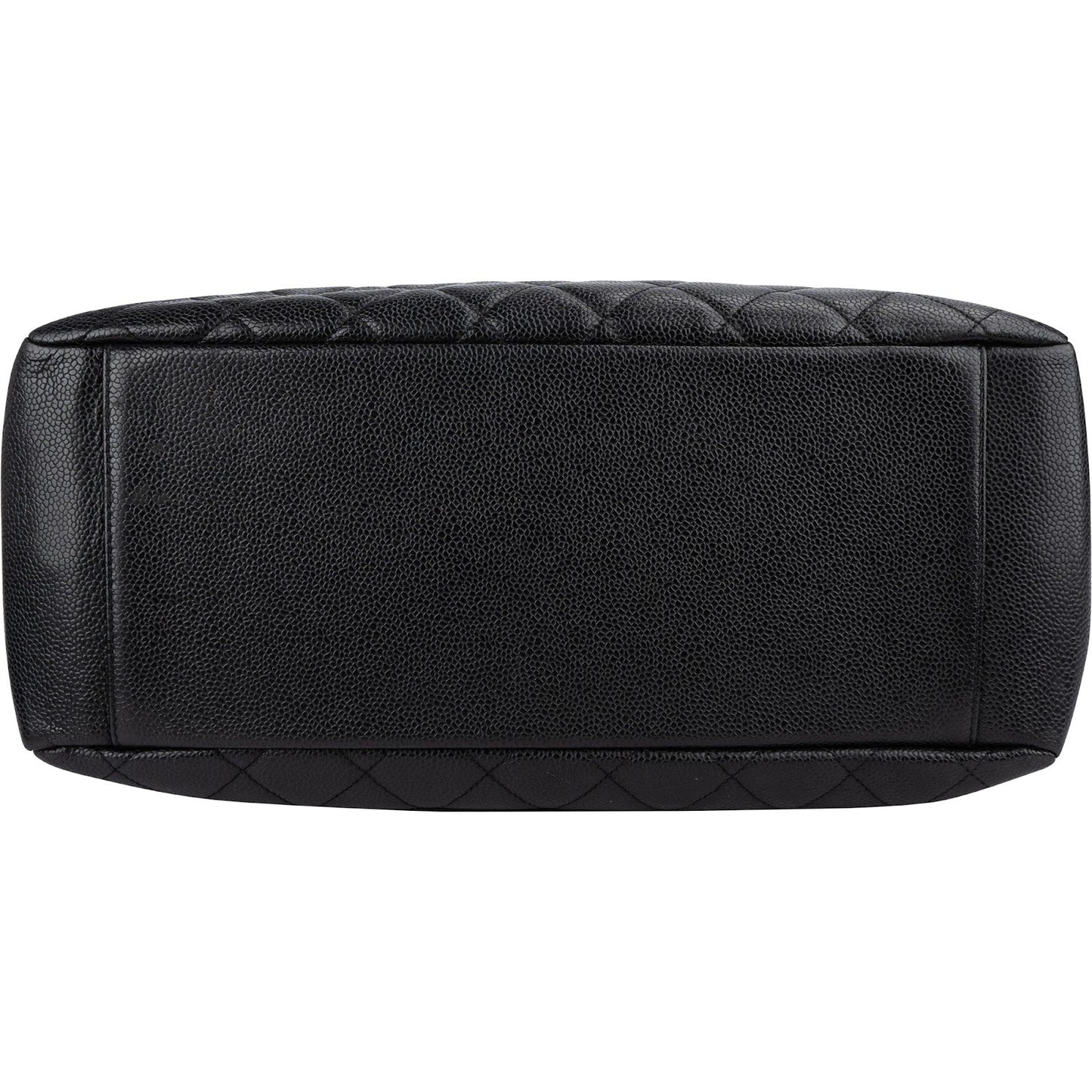 Chanel Quilted Caviar Leather CC Grand Shopping Tote Shoulder Bag