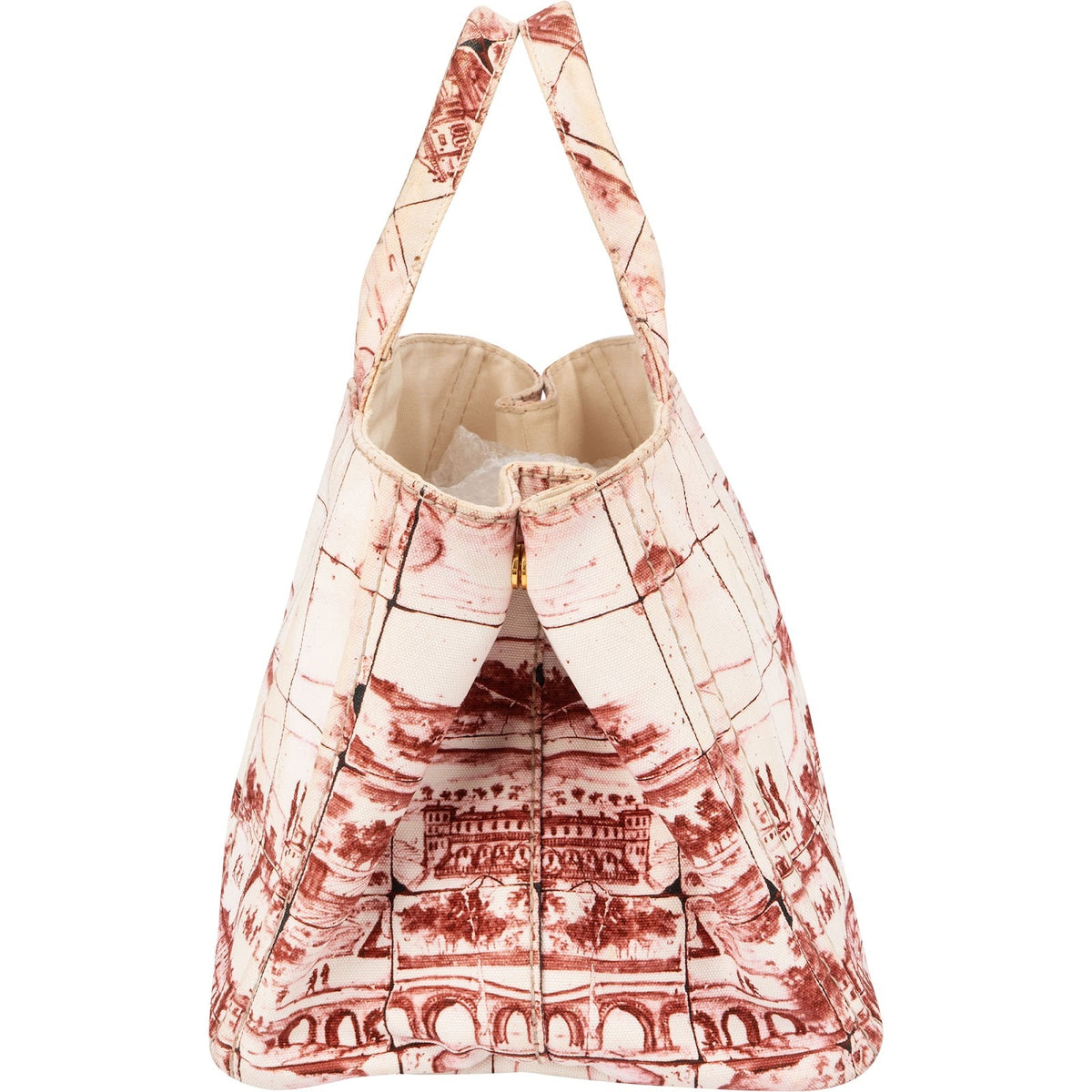 Prada Estampada Tote aus bedrucktem Canapa-Canvas – Ansicht 5