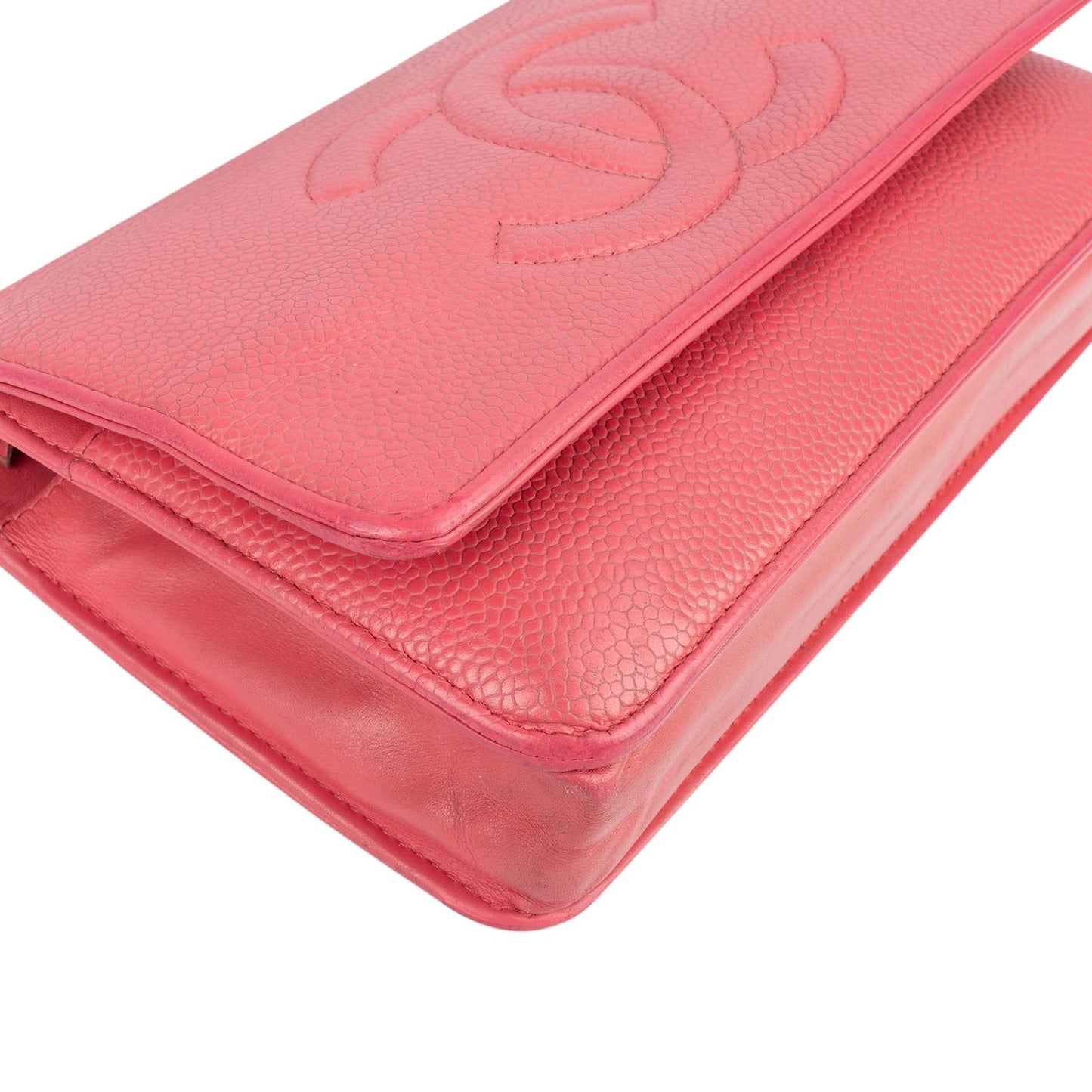 Chanel Caviar Leather CC Wallet On Chain Crossbody Bag