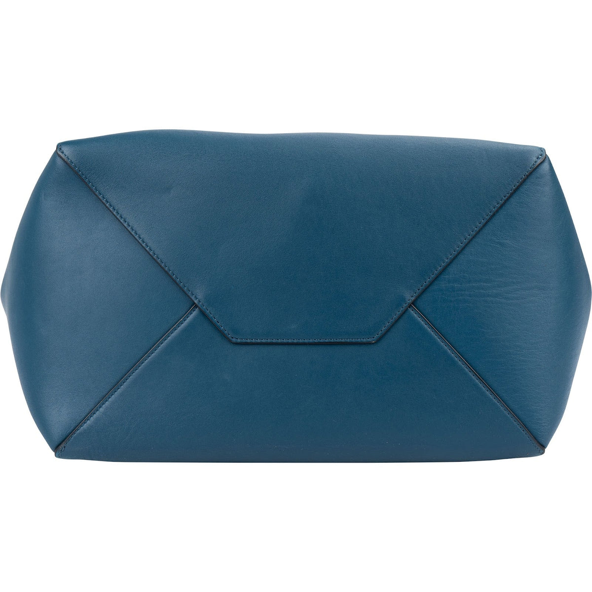 Céline Blue Leather Cabas Phantom Drawstring Tassel Shoulder Bag