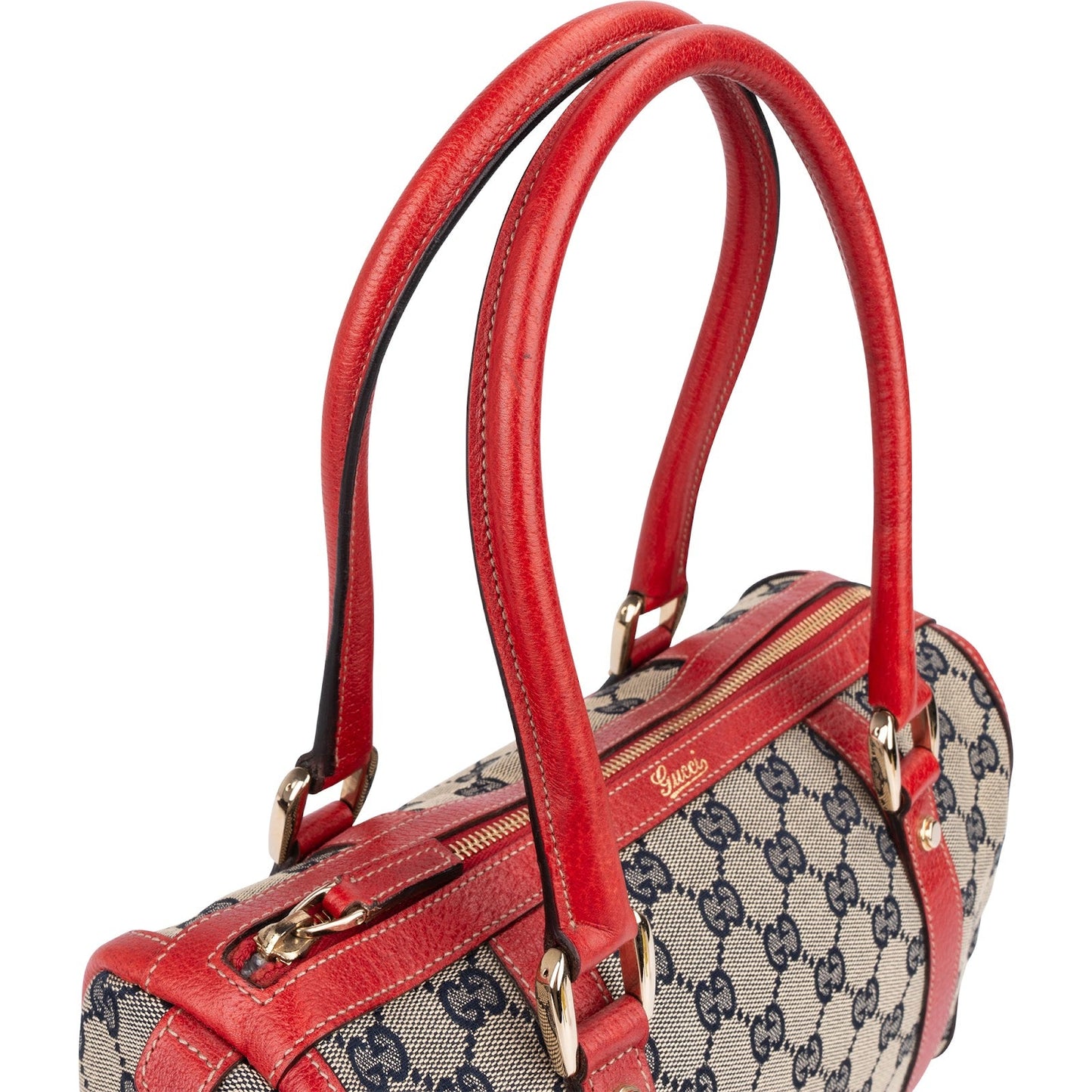Gucci Monogram GG Canvas Boston Handbag