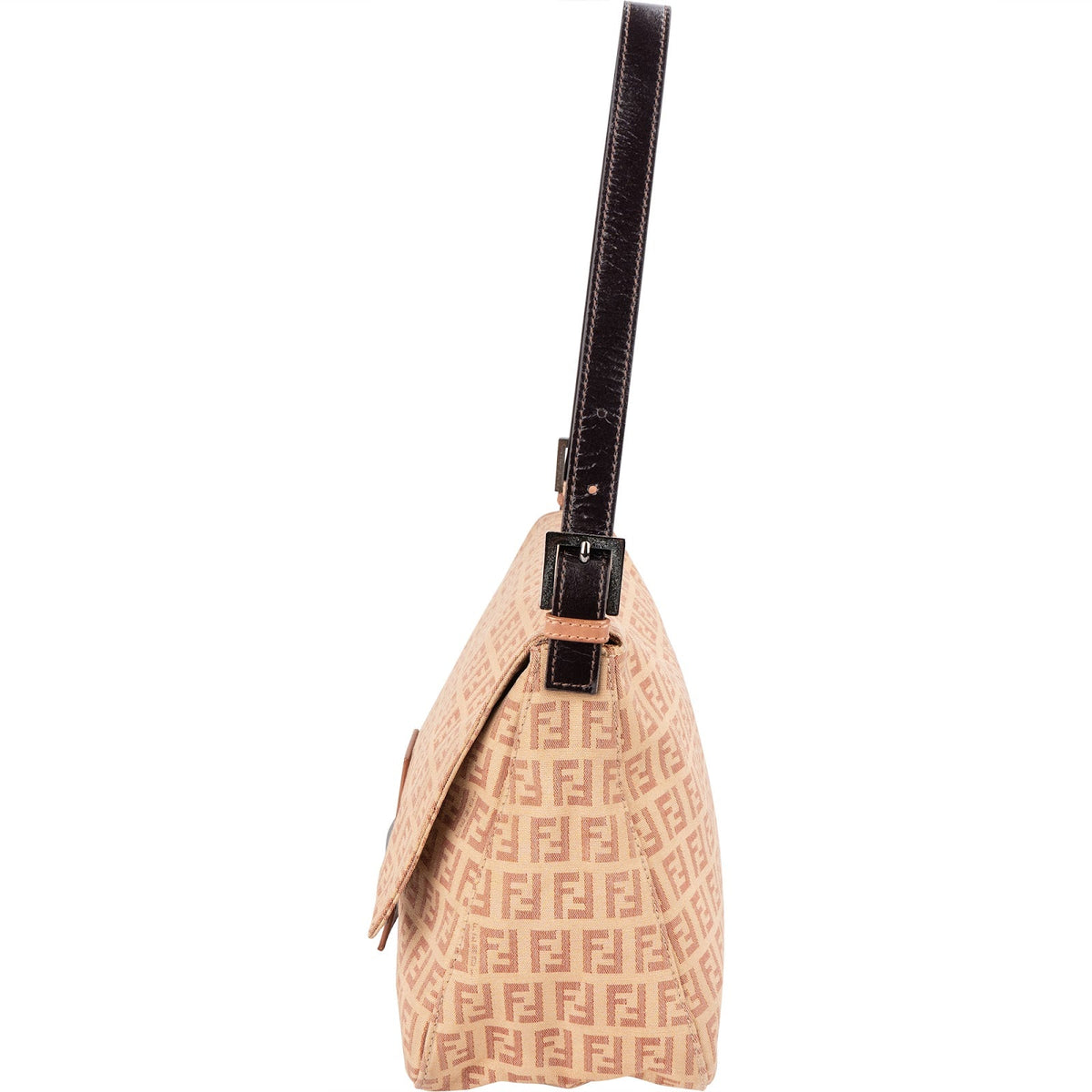 Fendi Monogram FF Zucca Mamma Baguette Shoulder Bag