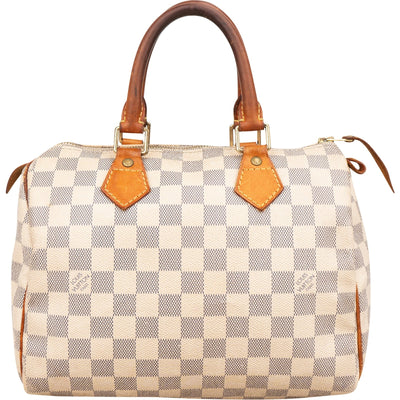 Louis Vuitton Monogram Damier Azur Canvas Speedy 25 Handbag