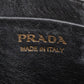 Prada Black Leather Triangle Arqué Shoulder Bag