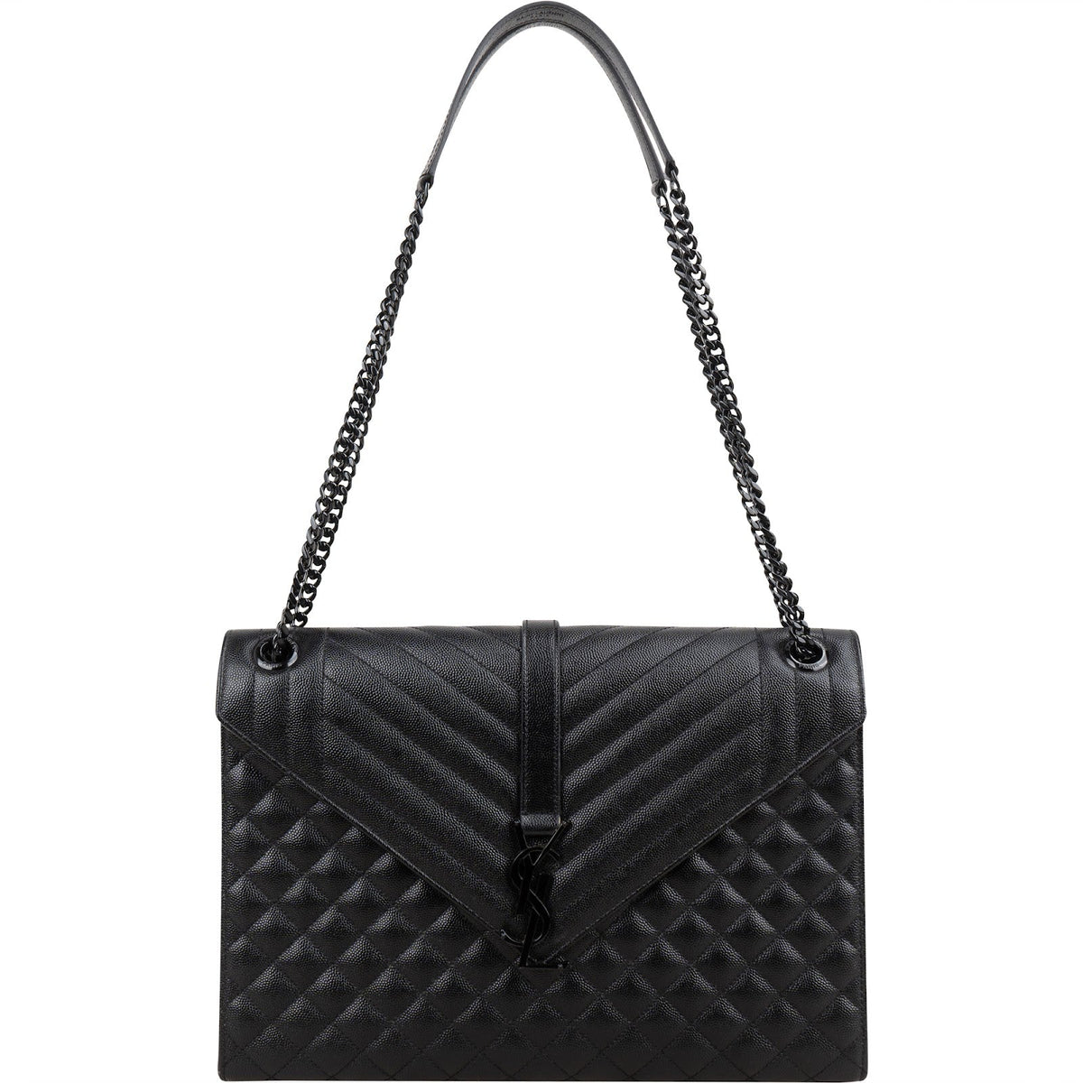 Yves Saint Laurent Grain De Poudre Matelassé Large Envelope Crossbody Bag