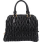 Miu Miu Black Matelassé Nappa Leather Top-Handle Handbag
