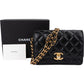 Chanel Quilted Lambskin Rectangular Wallet On Chain Crossbody Bag