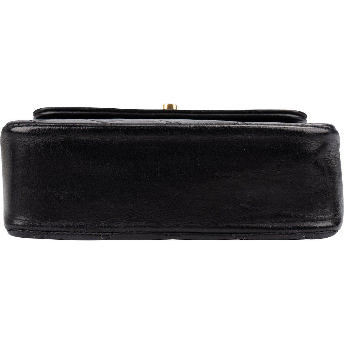 Chanel Quilted Lambskin 24K Gold Mini Square Single Flap Crossbody Bag