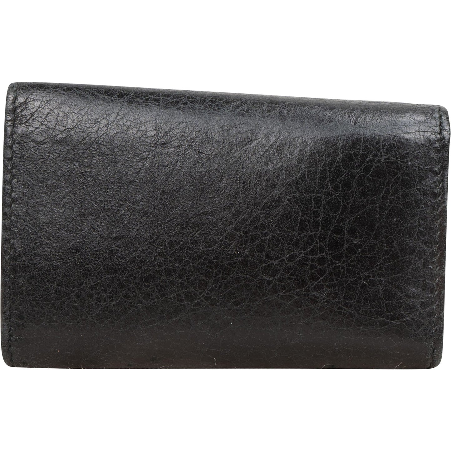 Balenciaga Black Leather Classic Key Holder