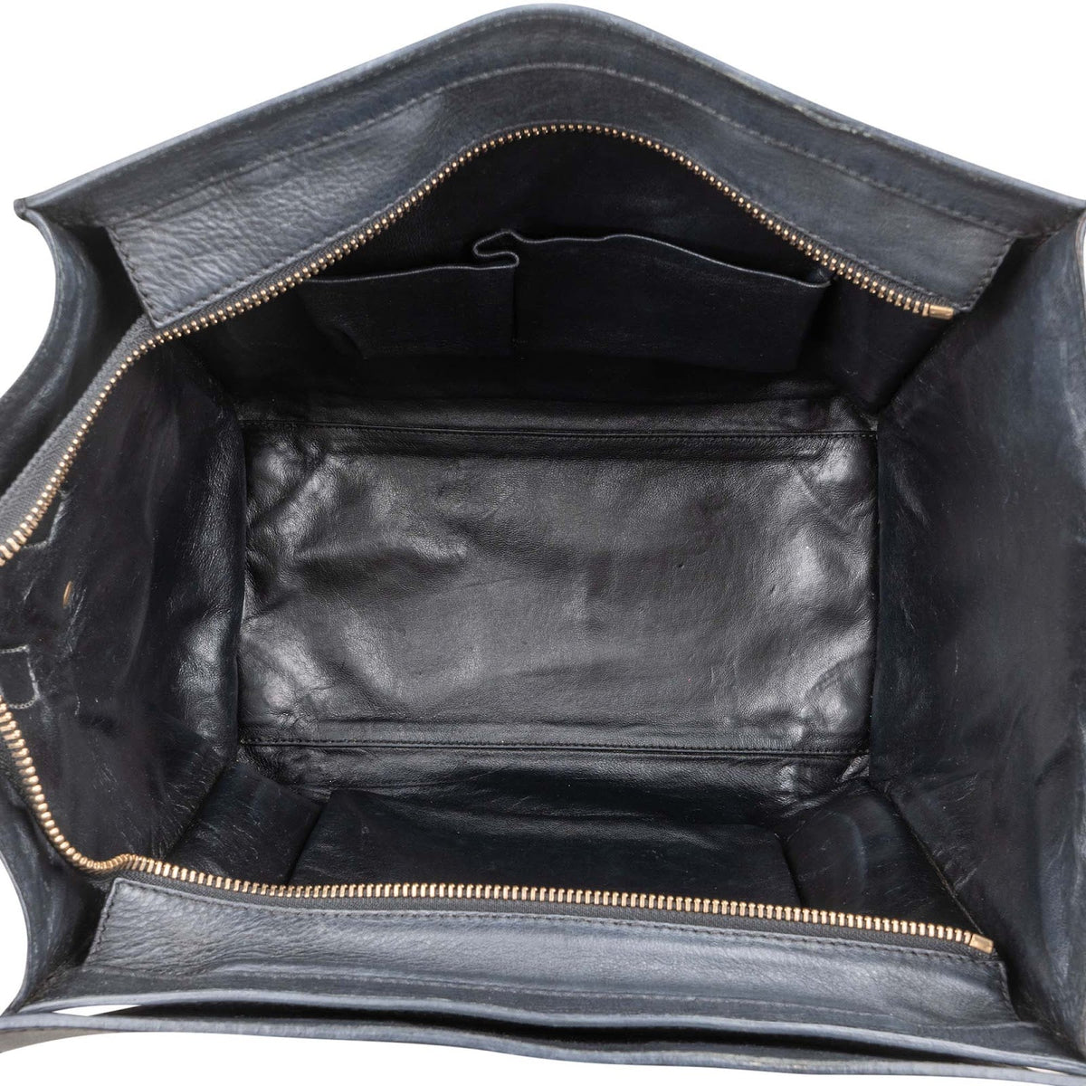 Celine Luggage Tote aus Denim und Leder – Ansicht 8