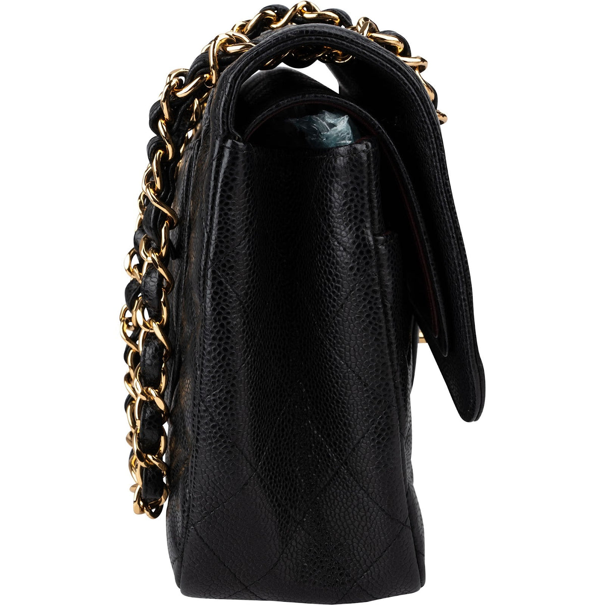 Chanel Quilted Caviar Leather Jumbo Double Flap Crossbody Bag