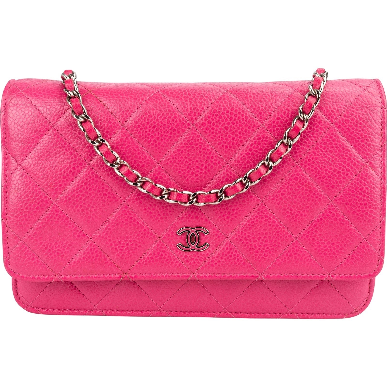 Chanel Quilted Caviar Leather Wallet on Chain Crossbody Bag