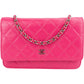 Chanel Quilted Caviar Leather Wallet on Chain Crossbody Bag