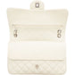 Chanel Quilted Caviar Leather Palladium Jumbo Double Flap Crossbody Bag