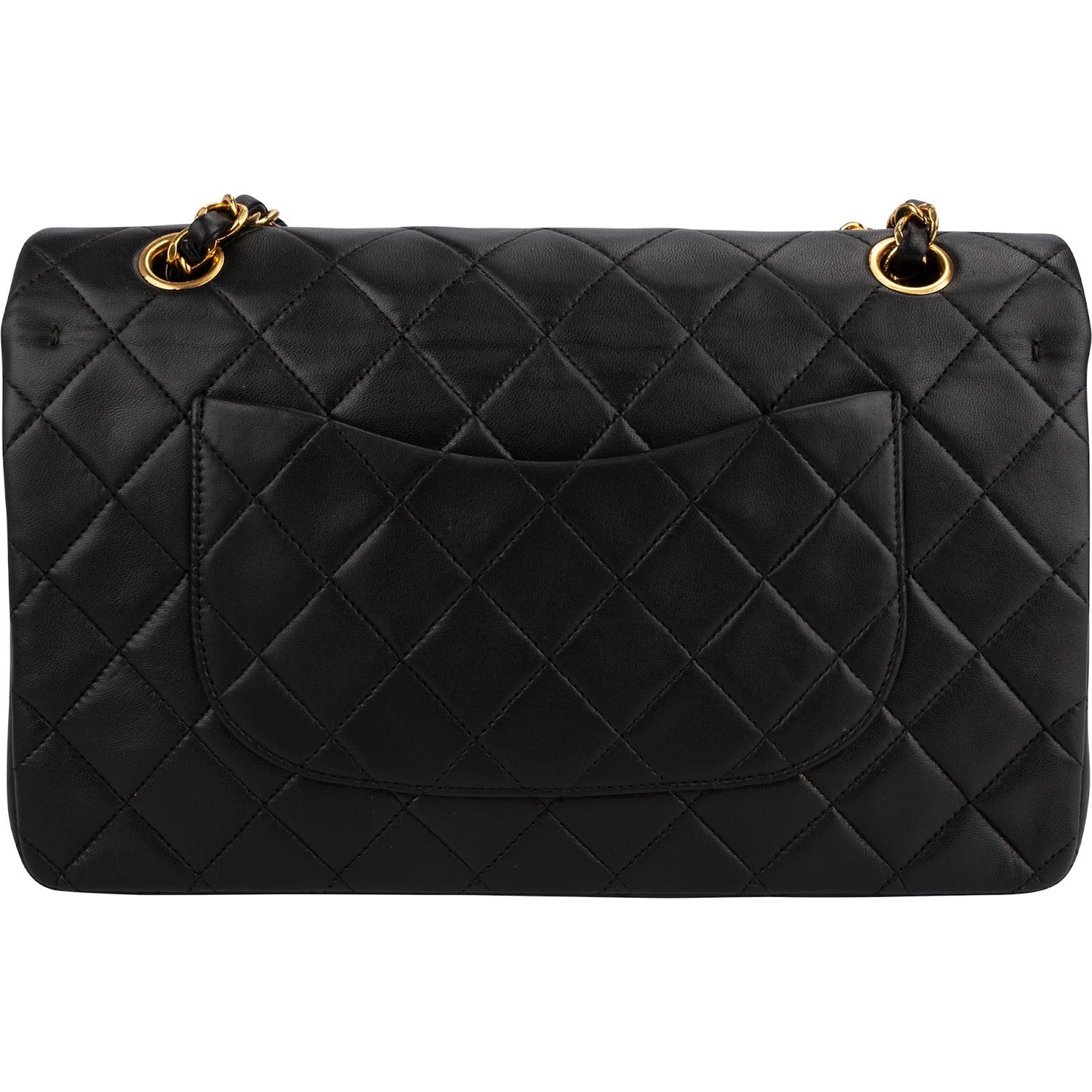 Chanel Quilted Lambskin 24K Gold Medium Double Flap Shoulder Bag