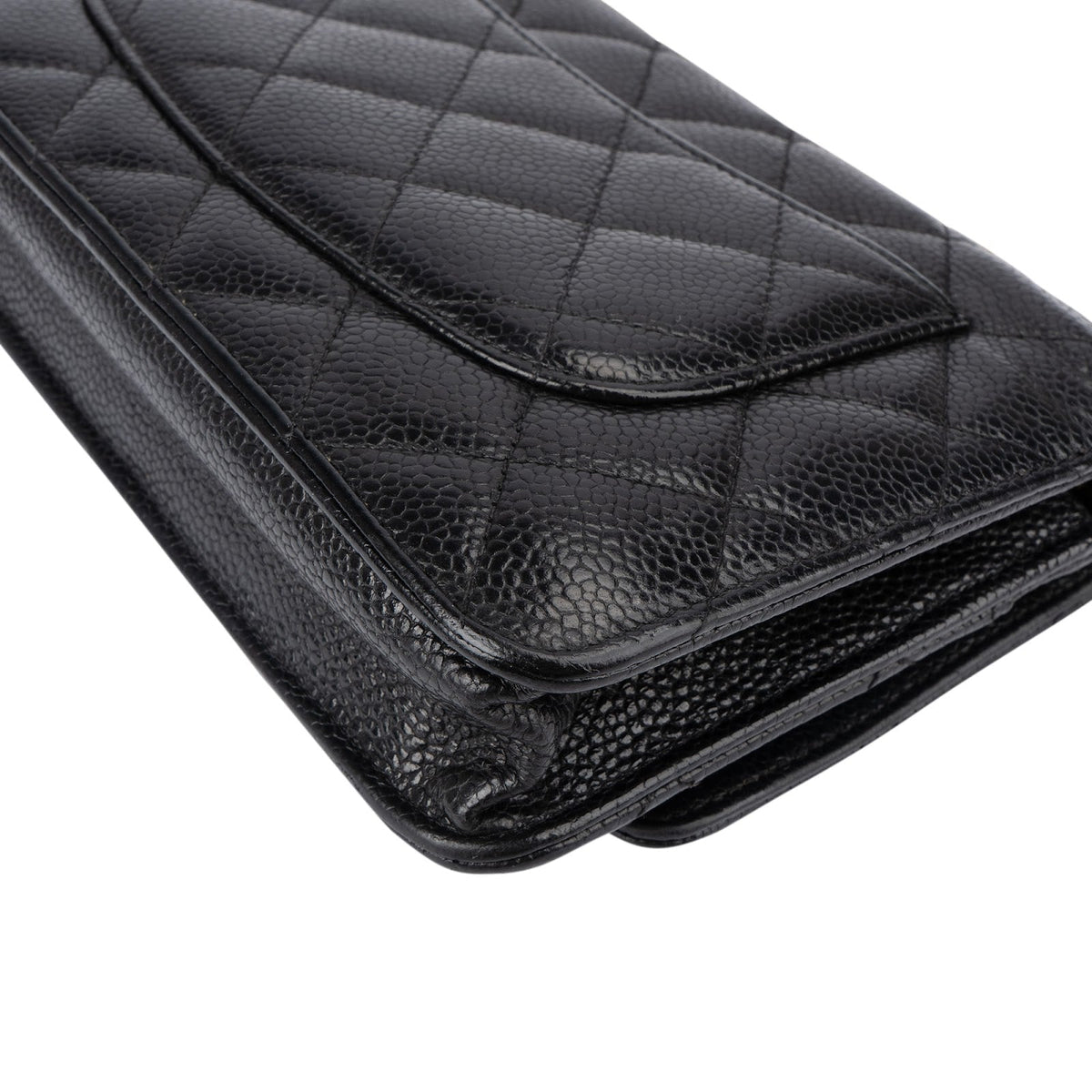 Chanel Quilted Caviar Leather Wallet On Chain Crossbody Bag
