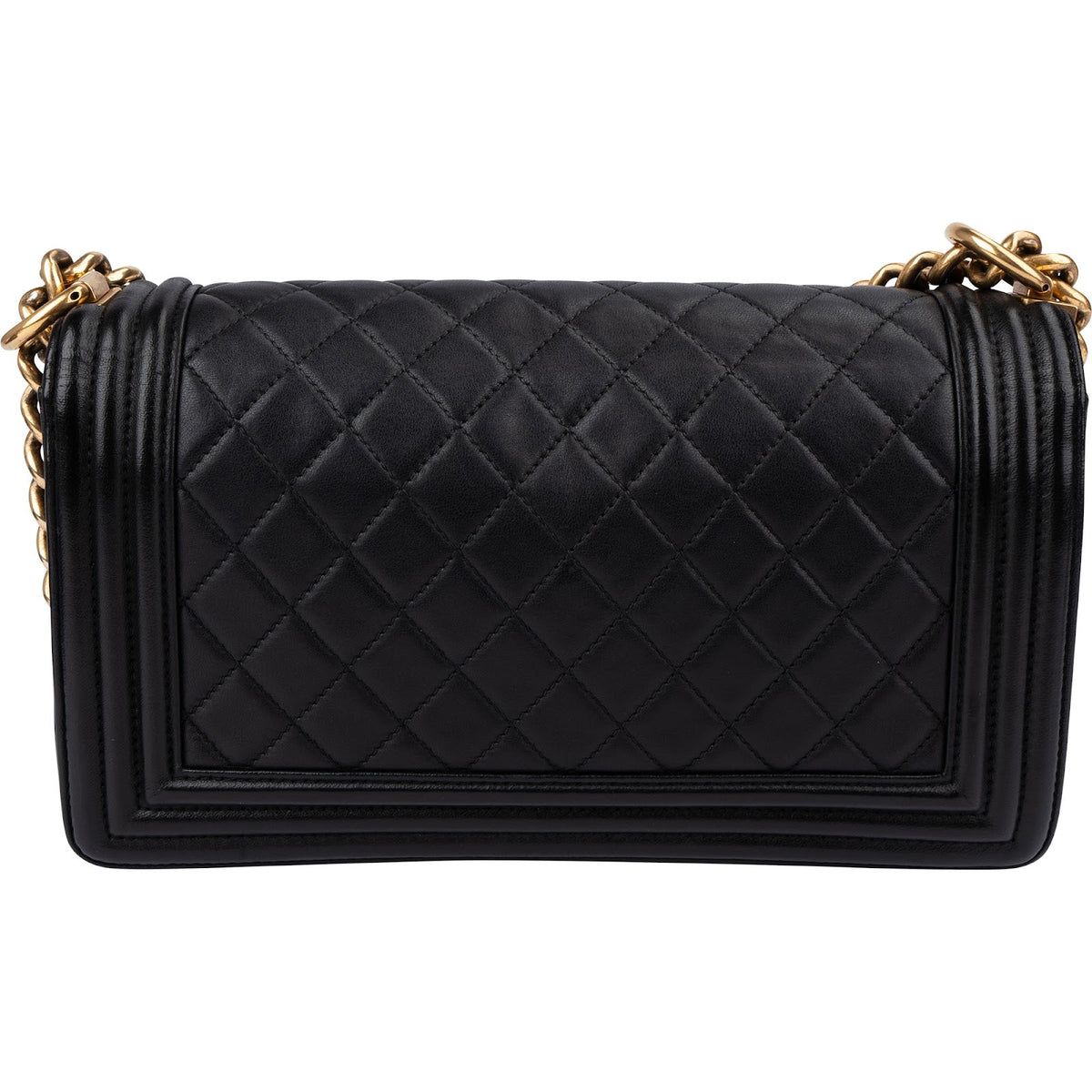 Chanel Quilted Lambskin Medium Boy Single Flap Crossbody Bag