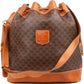 Celine Macadam Canvas Drawstring Bucket Shoulder Bag