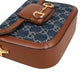 Gucci Monogram GG Denim Horsebit 1955 Shoulder Crossbody Bag
