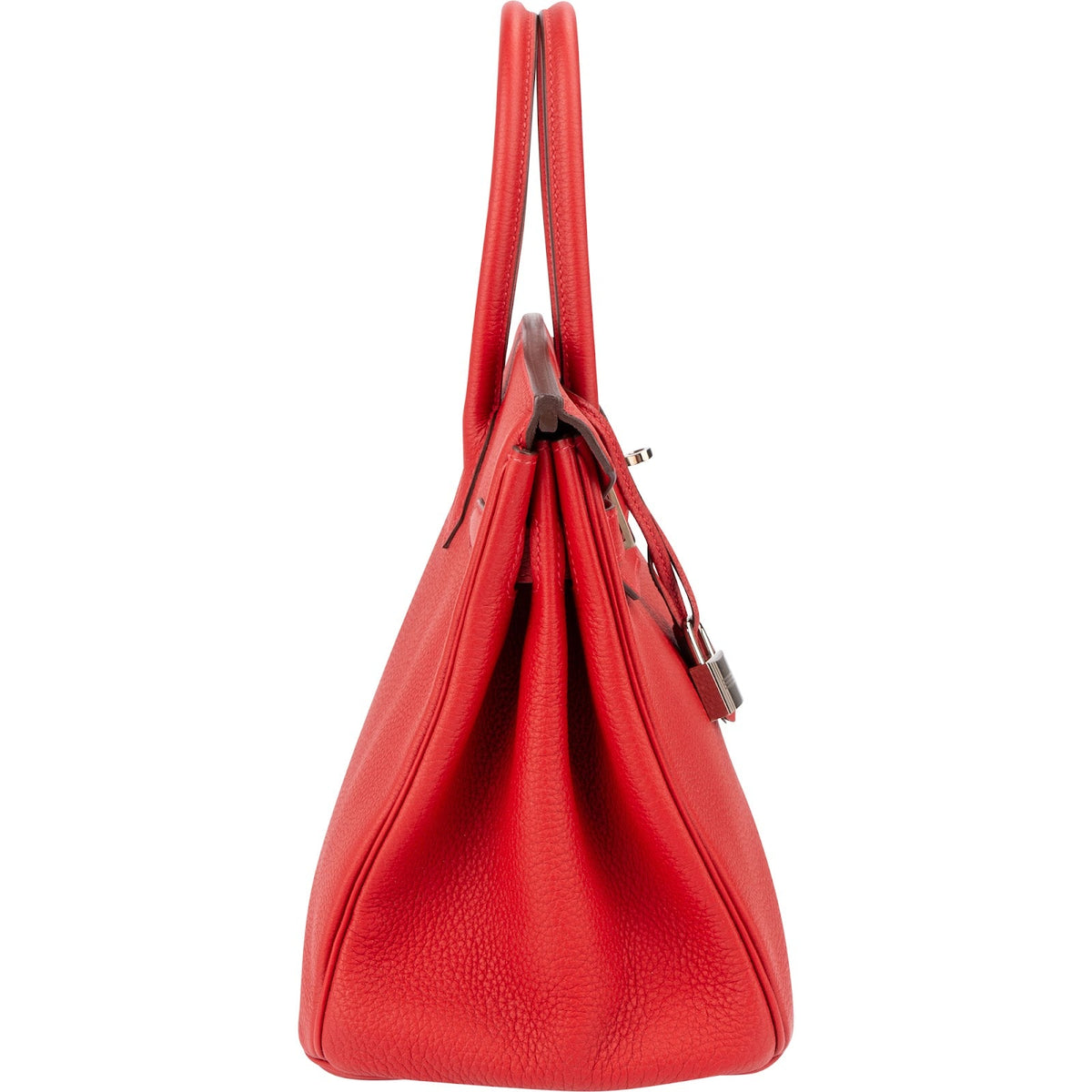 Hermès Rouge Garance Togo Leather Palladium Birkin 30 Handbag