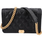 Chanel Quilted Caviar Leather Boy Wallet On Chain Crossbody Bag