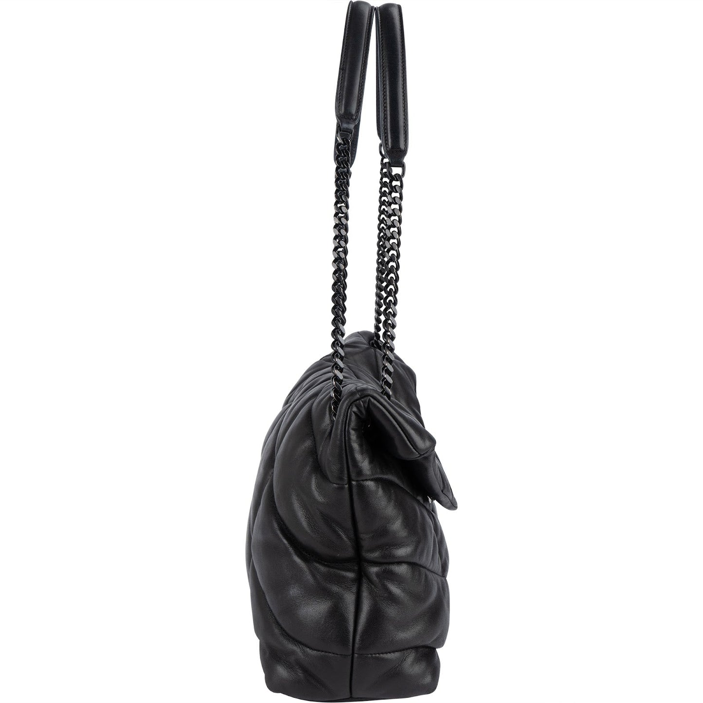 Saint Laurent Quilted Lambskin Medium Puffer Crossbody Bag