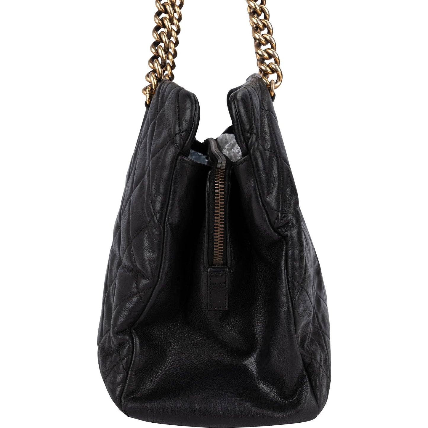 Chanel Quilted Lambskin CC Crown Tote Shoulder Bag