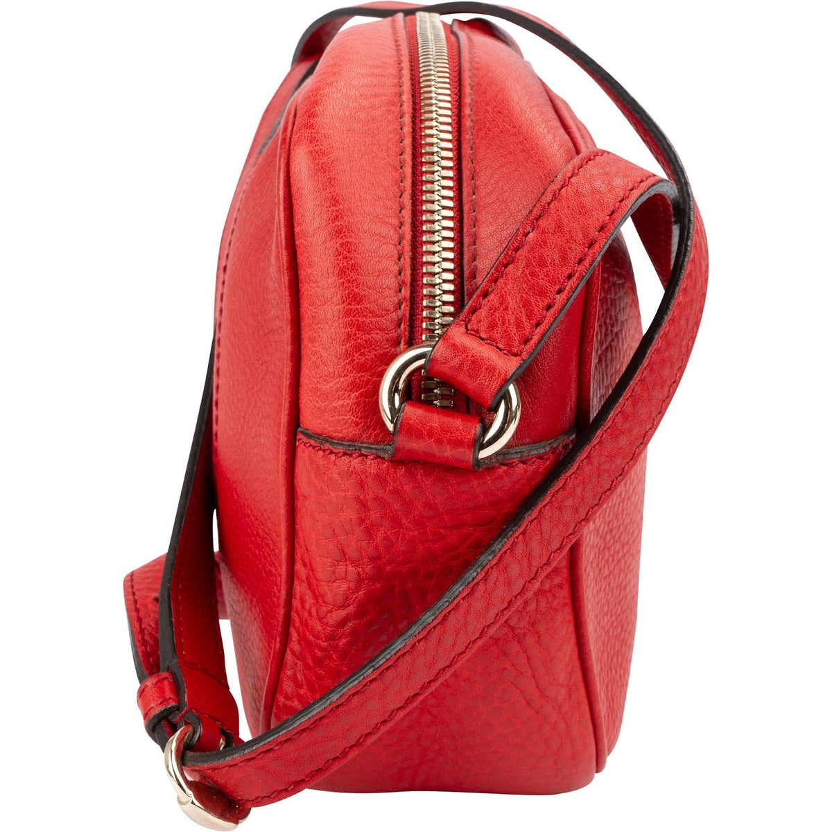 Gucci Pebbled Leather Soho GG Disco Crossbody Bag