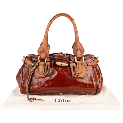 Chloé Patent Leather Paddington Satchel Handbag